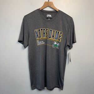 CSA Notre Dame Fighting Irish Mens Gray Performance T-Shirt Heathered T7656 NEW